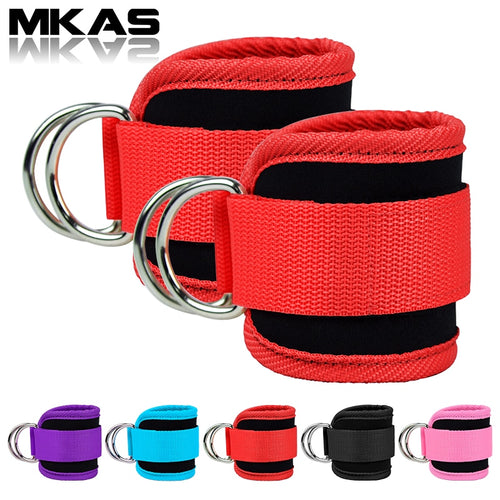 Cable Ankle Straps For Cable Machines Leg Exercises Double D-Ring Ankle Cuffs For Gym Workouts Glutes Legs Strength