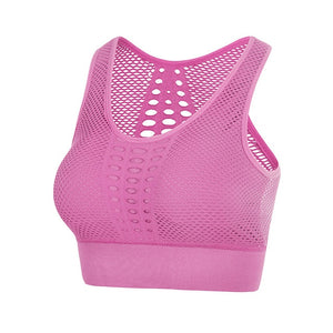 Shockproof Mesh Sports Bra